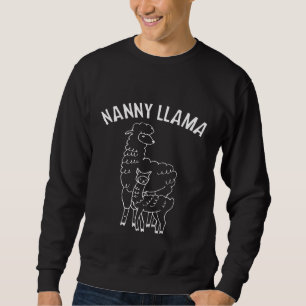 Best Nanny   Llama Images Nanny Llama Sweatshirt