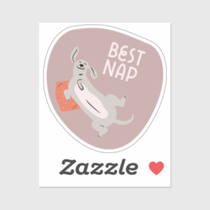 Best nap cute illustrated dog neutral autumn