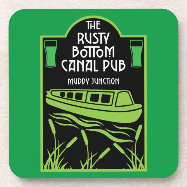 Best Narrowboat Pubs  Coaster (Front)