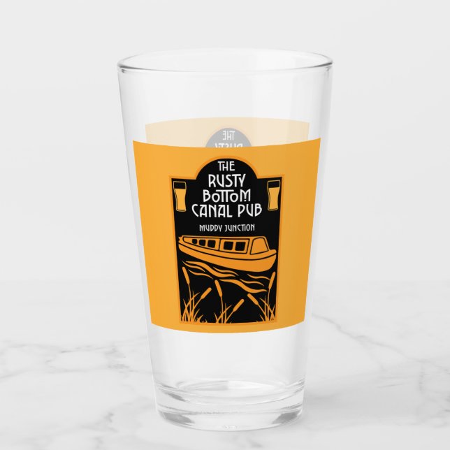 Best Narrowboat Pubs  Glass (Front)