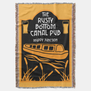 Best Narrowboat Pubs   Throw Blanket