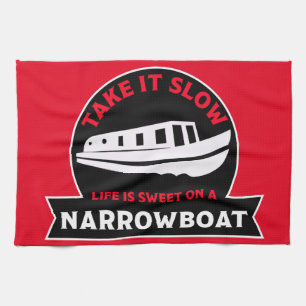 Best Narrowboats British Canal Boats Barges Tea Towel