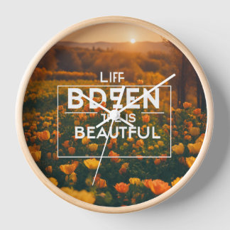 Best nature morning glory design wall clock