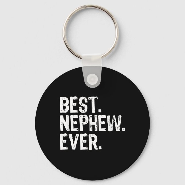 Best Nephew Ever Family Funny Cool Key Ring (Front)