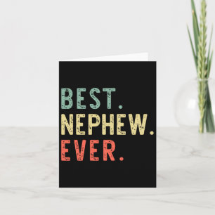 Best Nephew Ever Family Funny Vintage Retro Card