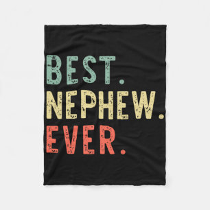 Best Nephew Ever Family Funny Vintage Retro Fleece Blanket