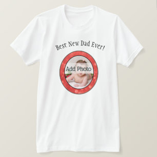 Best New dad Father Family Photo Christmas Frame T-Shirt