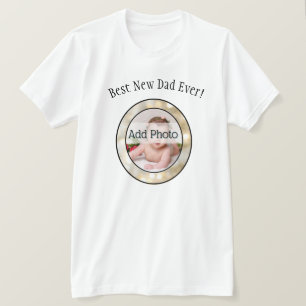 Best New dad Father Family Photo Frame T-Shirt
