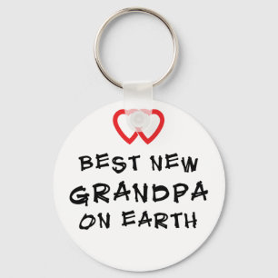 Best New Grandpa On Earth Gift Key Ring
