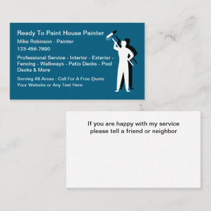 Best New House Painter Business Cards