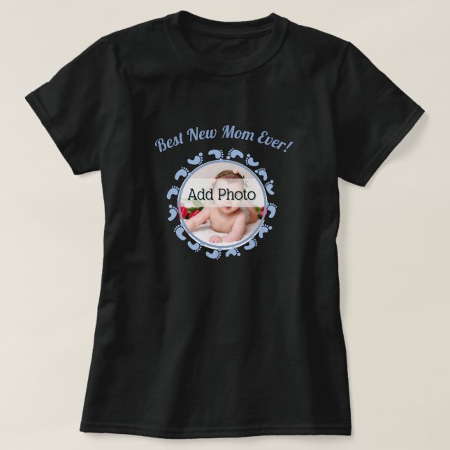 Best New Mum/Mother Family Photo baby boy T-Shirt (Design Front)