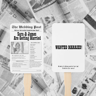 Best Newspaper Timeline and Wedding Programs  Hand Fan
