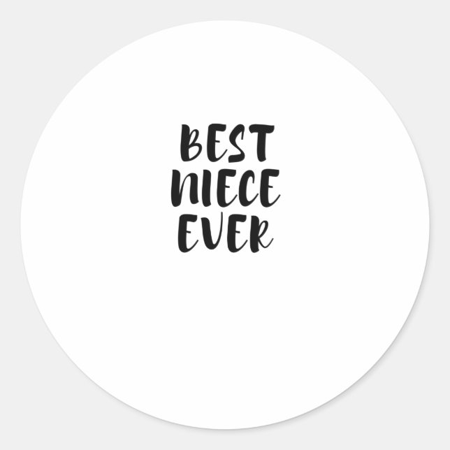 Best niece classic round sticker (Front)