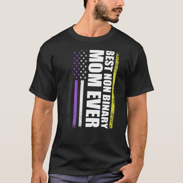 Best Non Binary Mum Ever Lgbt Gay Pride   T-Shirt (Front)