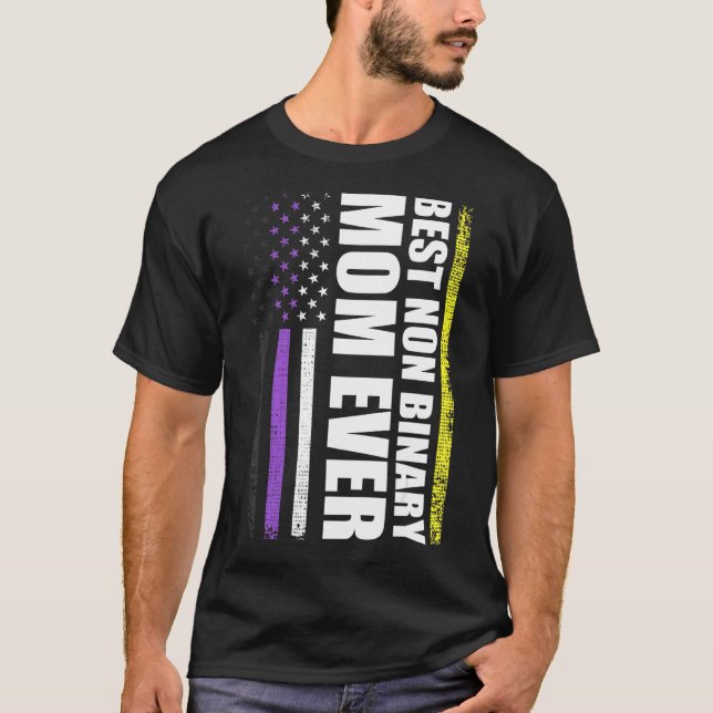 Best Non Binary Mum Ever Lgbt Gay Pride T-Shirt (Front)