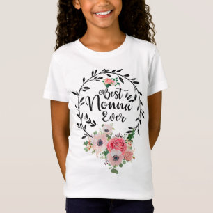 Best Nonna Ever Floral Decoration Grandma T-Shirt