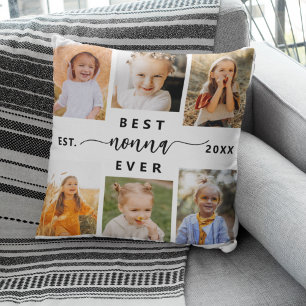 Best Nonna Ever - Grandchildren Photo Collage Cushion