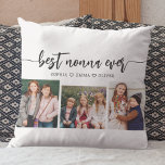 Best Nonna Ever - Grandchildren Photo Collage Cushion<br><div class="desc">Celebrate your Nonna with the Best Nonna Ever Grandchildren Photo Collage Throw Pillow. This personalised keepsake showcases a beautifully arranged collage of cherished photos, capturing special moments with her grandchildren. Crafted from high-quality materials, it adds a stylish and sentimental touch to any space, perfect for displaying on a bed or...</div>