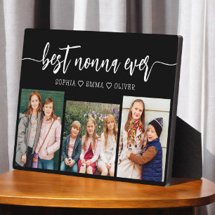 Best Nonna Ever - Grandchildren Photo Collage Plaque