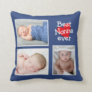Best Nonna Ever Photo Collage Cushion