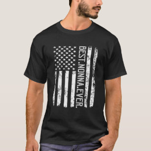 Best Nonna Ever Vintage American Flag Mother's Day T-Shirt