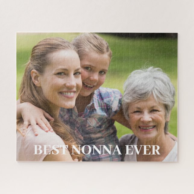 Best Nonna Grandmother Photo Puzzle (Horizontal)