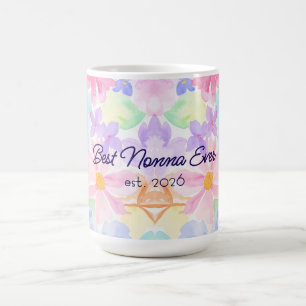 Best Nonna Mother's Day Watercolor Floral Coffee Mug