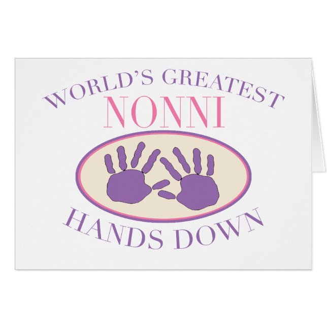 Best Nonni Hands Down T-shirt (Front Horizontal)