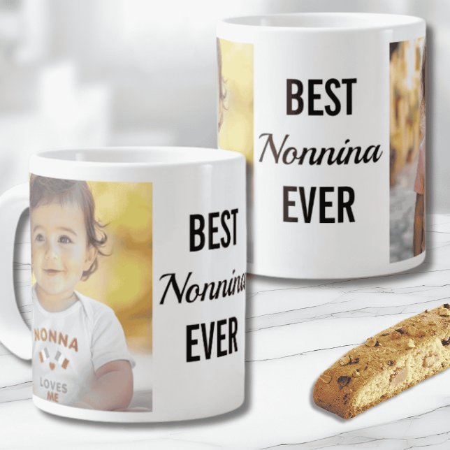 Best Nonnina Ever Custom Photos Mug (Best Nonnina Ever Custom Photos Mug gift for Italian Grandmother)