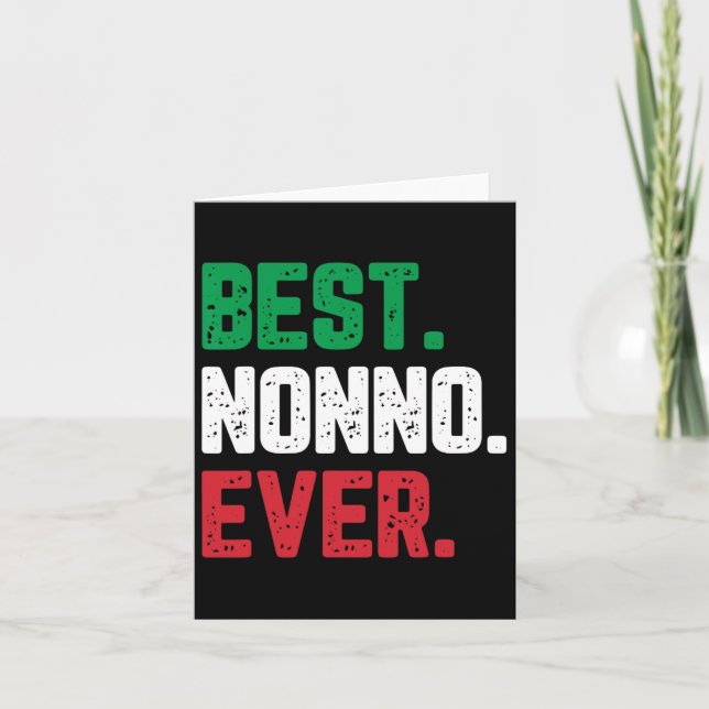 Best Nonno Ever Family Funny Cool  Card (Front)