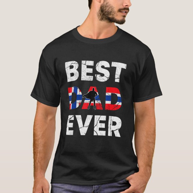 Best Norwegian Dad Ever Norway Daddy Father s Day T-Shirt (Front)