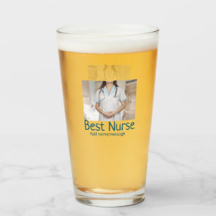 Best nurse add photo name text medical doctor hosp glass