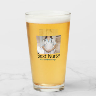 Best nurse add photo name text medical doctor hosp glass