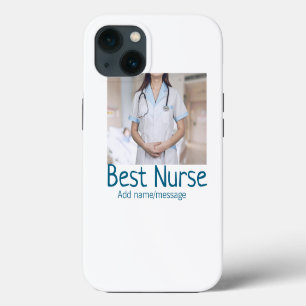 Best nurse add photo name text medical doctor hosp iPhone 13 case