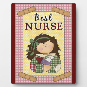 Best Nurse cartoon plaque