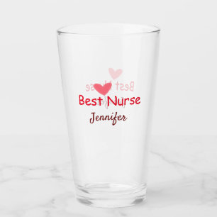 Best nurse ever add name text hospital medical sta glass