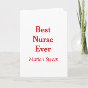 Best nurse ever medical professional paramedical d card