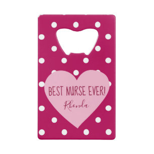 Best Nurse Ever Pink Polka Dots