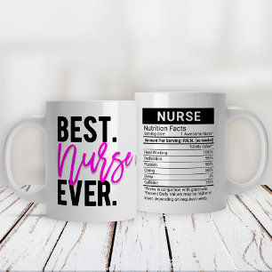 Best Nurse Ever with Nutrition Facts, Coffee Mug