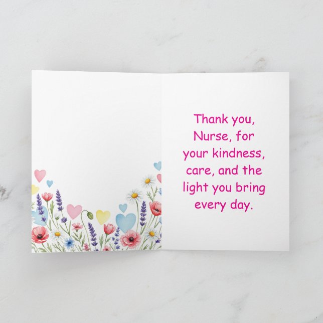 Best Nurse Greeting Card (Inside)