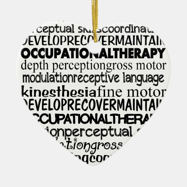 Best Occupational Therapy Gifts Ceramic Tree Decoration (Front)