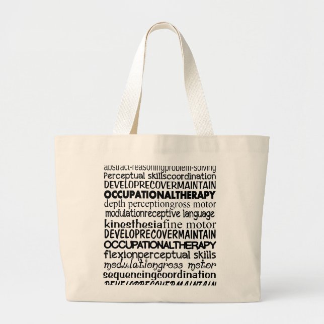 Best Occupational Therapy Gifts Large Tote Bag (Front)