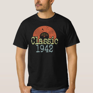 Best Of 1942 Classic Vinyl, Born In 1942 Birthday  T-Shirt