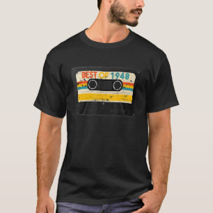 Best Of 1948 75th Birthday Gifts Cassette Tape Vin T-Shirt