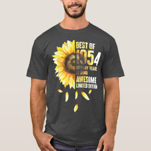 Best Of 1954 Sunflower Year Of Birth Birthday T-Shirt