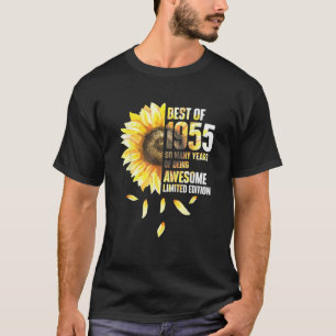 Best Of 1955 Sunflower Year Of Birth Birthday T-Shirt
