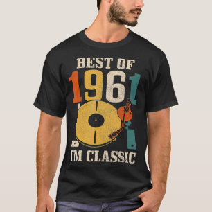 Best Of 1961 Vintage Vinyl Record DJ 60th Gift T-Shirt