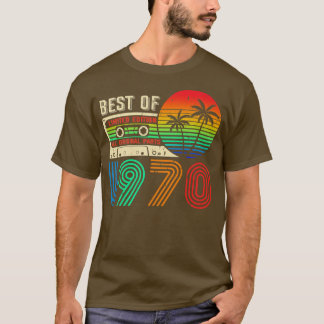 Best Of 1970 52nd Birthday Vintage Cassette Limite T-Shirt