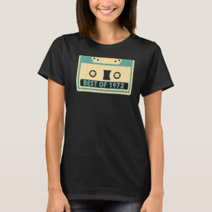 Best Of 1972 Cassette Tape Player Vintage Retro T-Shirt