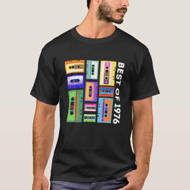 Best Of 1976 Cassette Tape 80S 90S Retro Mixtape M T-Shirt (Front)